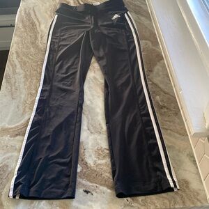Adidas girls size XL-(16) black with white strips on side